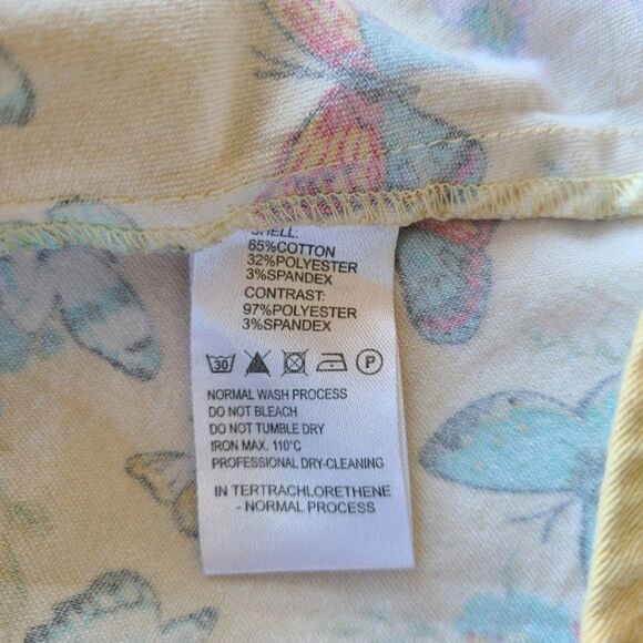 Tatyana Beige Butterfly Print High Waist Full Swing Circle Skirt Small - Picture 11 of 11